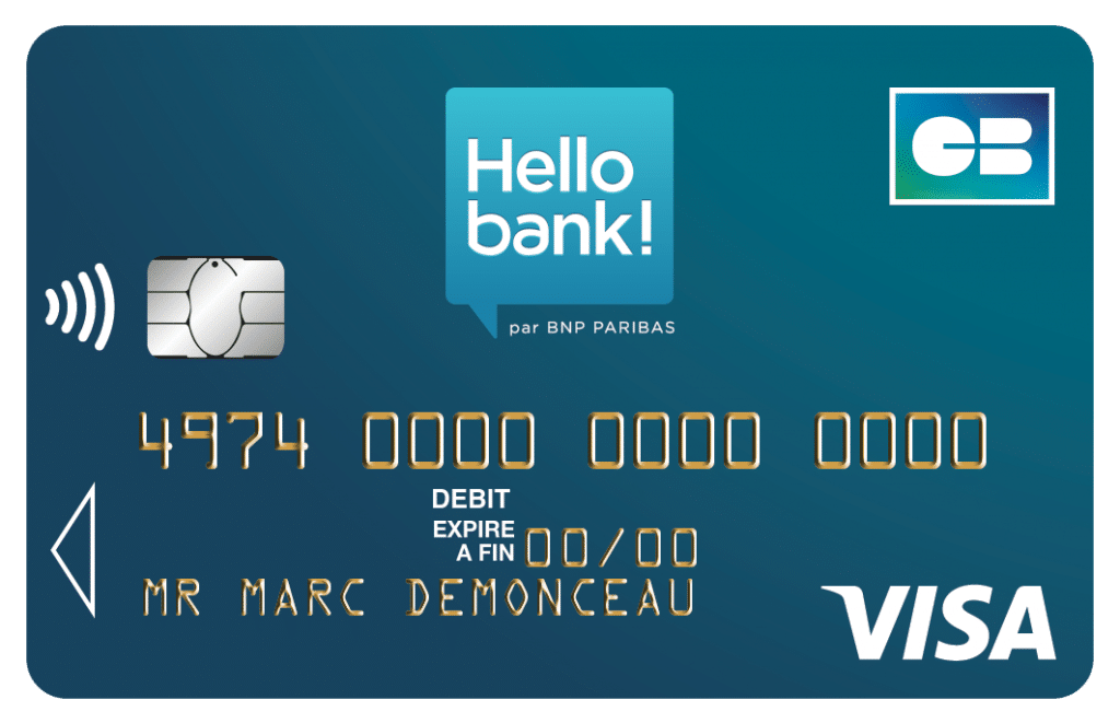Carte Visa electron Hello Bank 